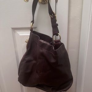 Authentic coach brown leather bag